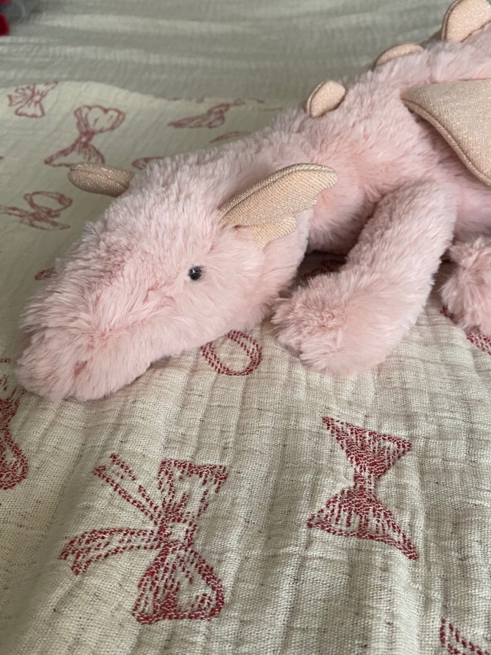 Jellycat ROSE Dragon Large - Retired & NWT